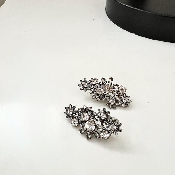 J.Crew "Crystal Snowflake Climber Earrings" - Picture 4 of 6